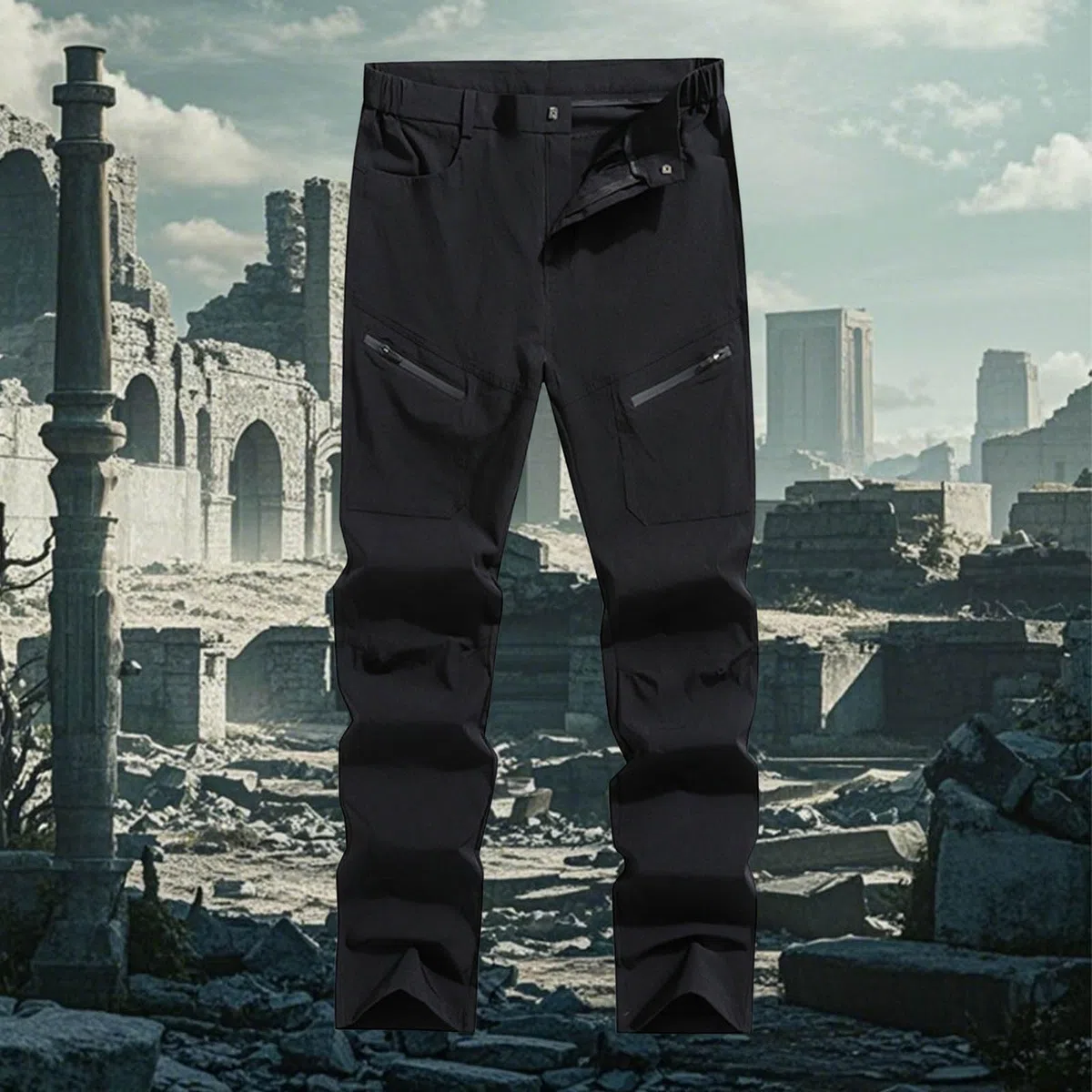 Pantaloni lunghi per mountain bike, da uomo, estivi, da trekking, leggeri, ad asciugatura rapida, per attività all'aperto, traspiranti, impermeabili, antivento