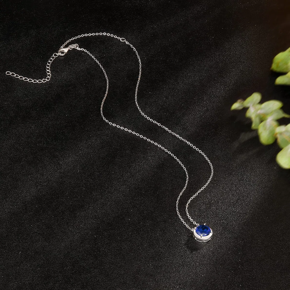 Qings Birthstone Collana in Argento 925 Donna, Collane Pendente Donna Strass Regalo di Compleanno
