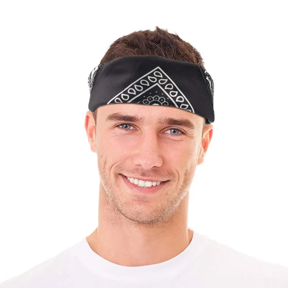 FEPITO Bandane da cowboy, 36 pezzi, motivo cachemire, con stampa paisley, fascia per capelli e maschera da equitazione