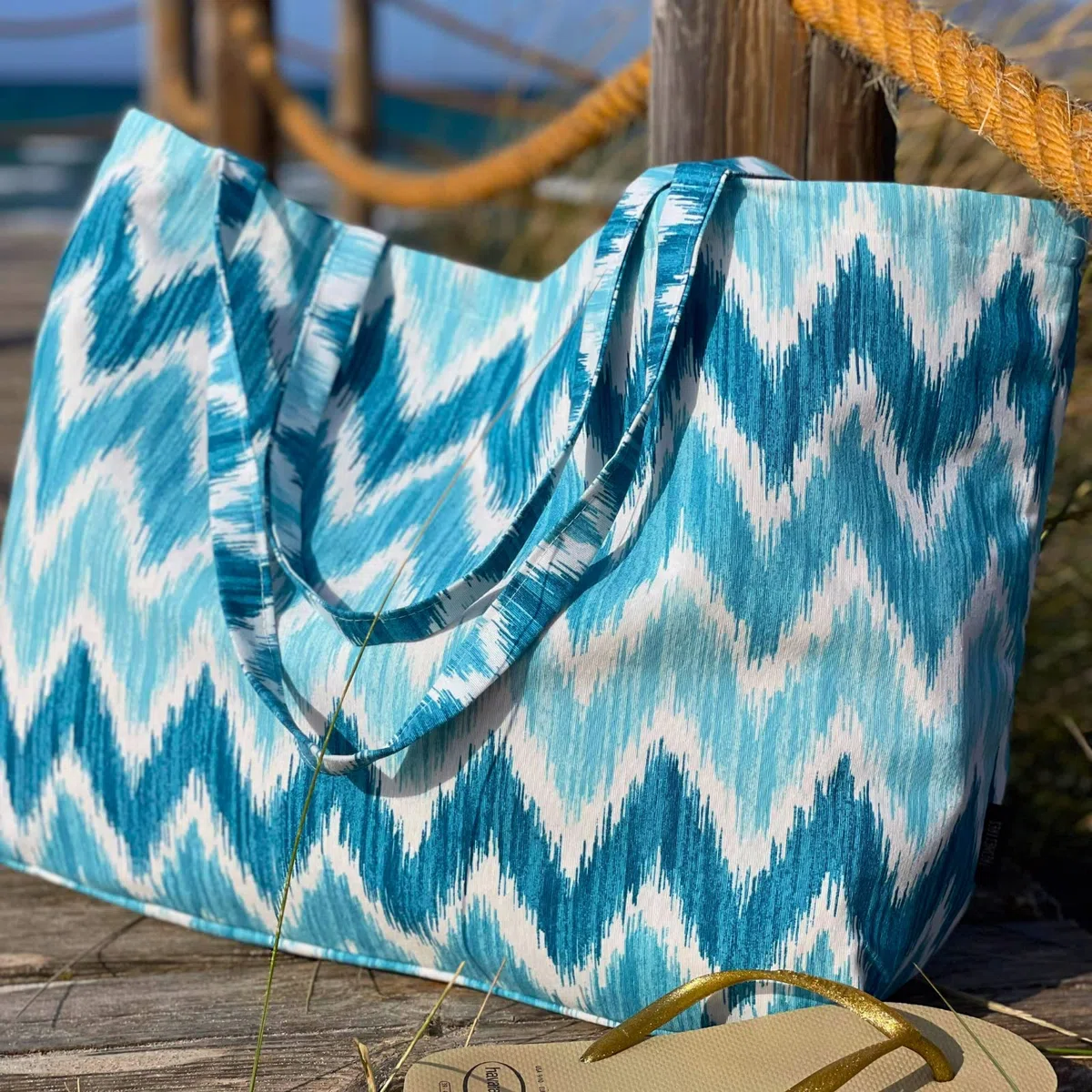 Borsa Mare Donna XXL Estiva - Stile Mediterraneo, Capiente e Leggera - Borsa Spiaggia Grande per Famiglia Perfetta per Piscina