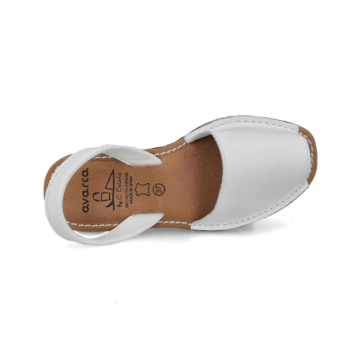 Menorquinas Avarcas per Donna Uomo Unisex Uomo Unisex. Menorcan Scarpe. Sandali Espadrilla Estivi. Articolo di Pelle della Spagna. Pianta Imbottita. Tallone Aperto. Bianco, Nero, Marrone