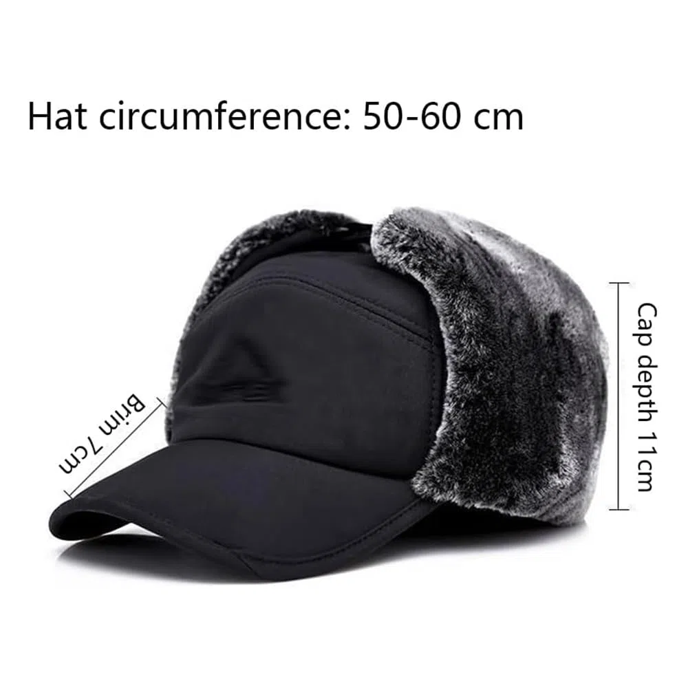 Eznaobo Cappello unisex antivento caldo protezione per le orecchie protezione del viso, cappello invernale 3 in 1 in pelliccia sintetica cappello da sci scaldacollo paraorecchie termico antivento