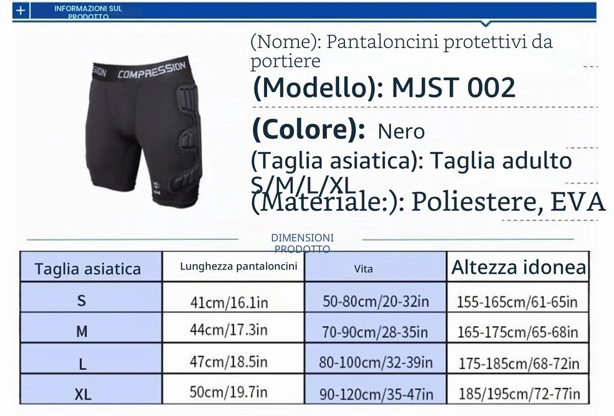 Pantaloncini da Portiere Imbottiti, Divise da Portiere, Pantaloncini protettivi in ​​Spugna Spessa Eva da Calcio, Attrezzatura for l'allenamento, Pantaloncini protettivi nel Calcio