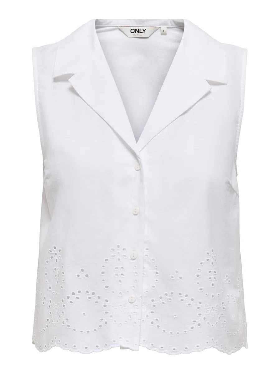 ONLY Shirt Onlroxanne SL Resort-Maglietta Wvn Donna