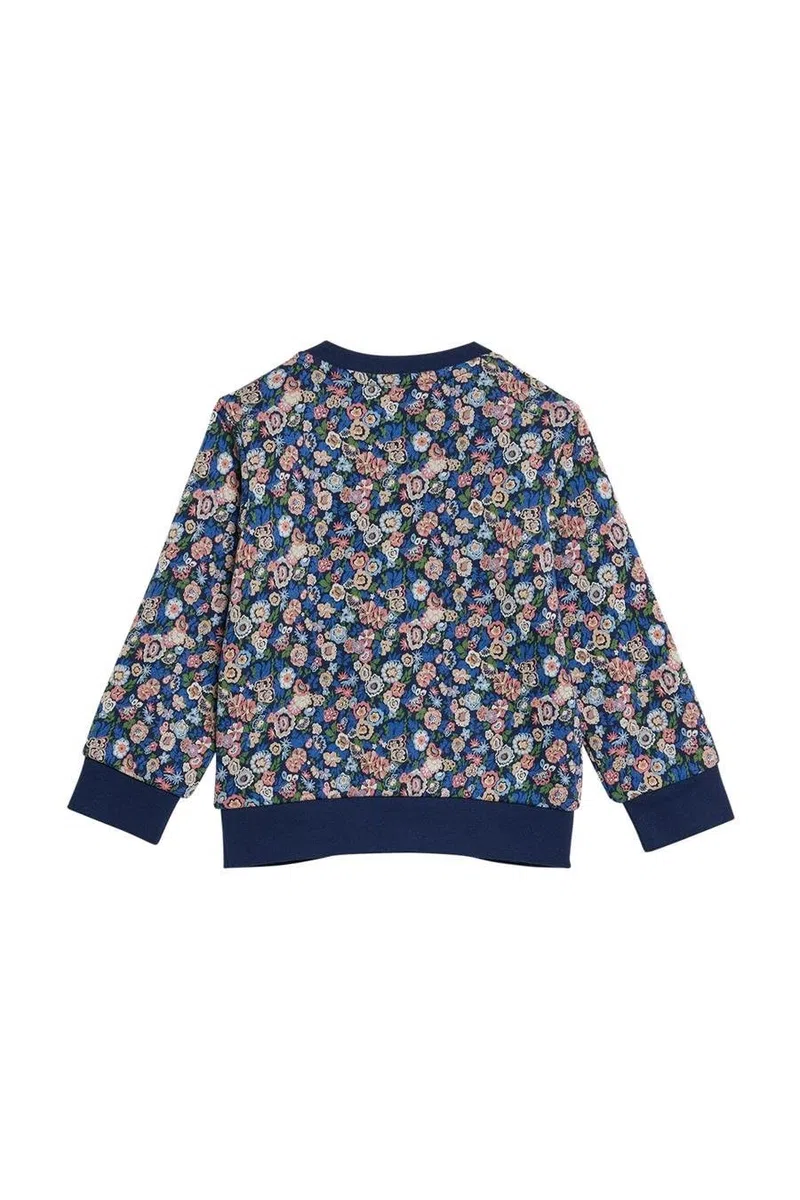 adidas Tuta Marina a Fiori Ragazza Crew