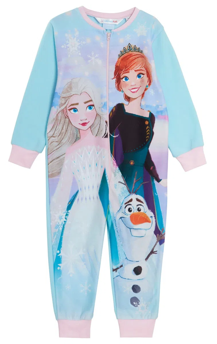 Disney Frozen 2 Pigiama Intero in Pile Bambina di Elsa ed Anna Regno di Ghiaccio, Tute in Pile Bambino, Pigiami Tuta Intera, Pigiami Interi Ragazza, Regalo Bambina
