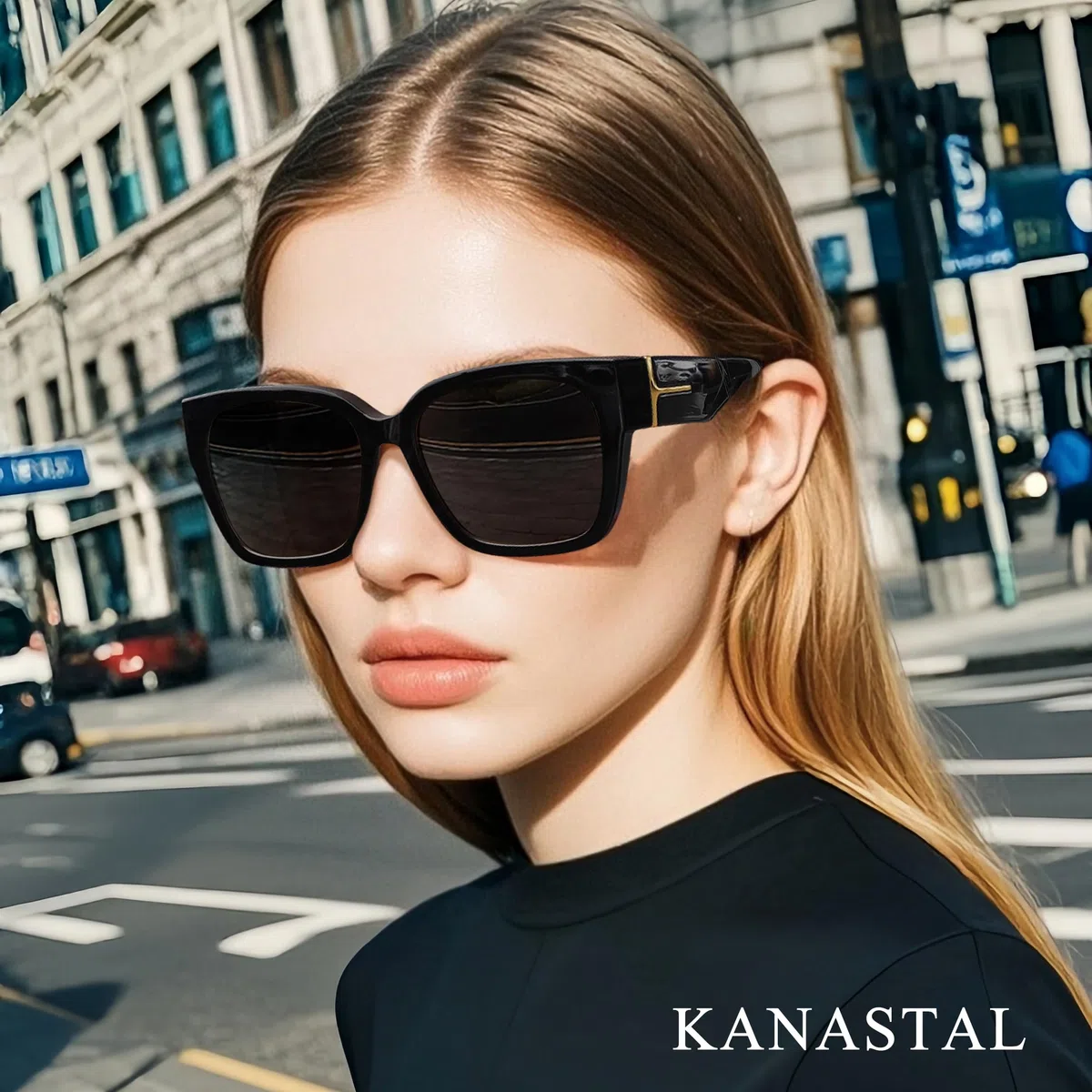 KANASTAL Sovraocchiali da Sole Donna Uomo Polarizzati UV400 Occhiali da Sole Quadrati sopra Occhiali Alla Moda TR90 Fit over Glasses Sunglasses