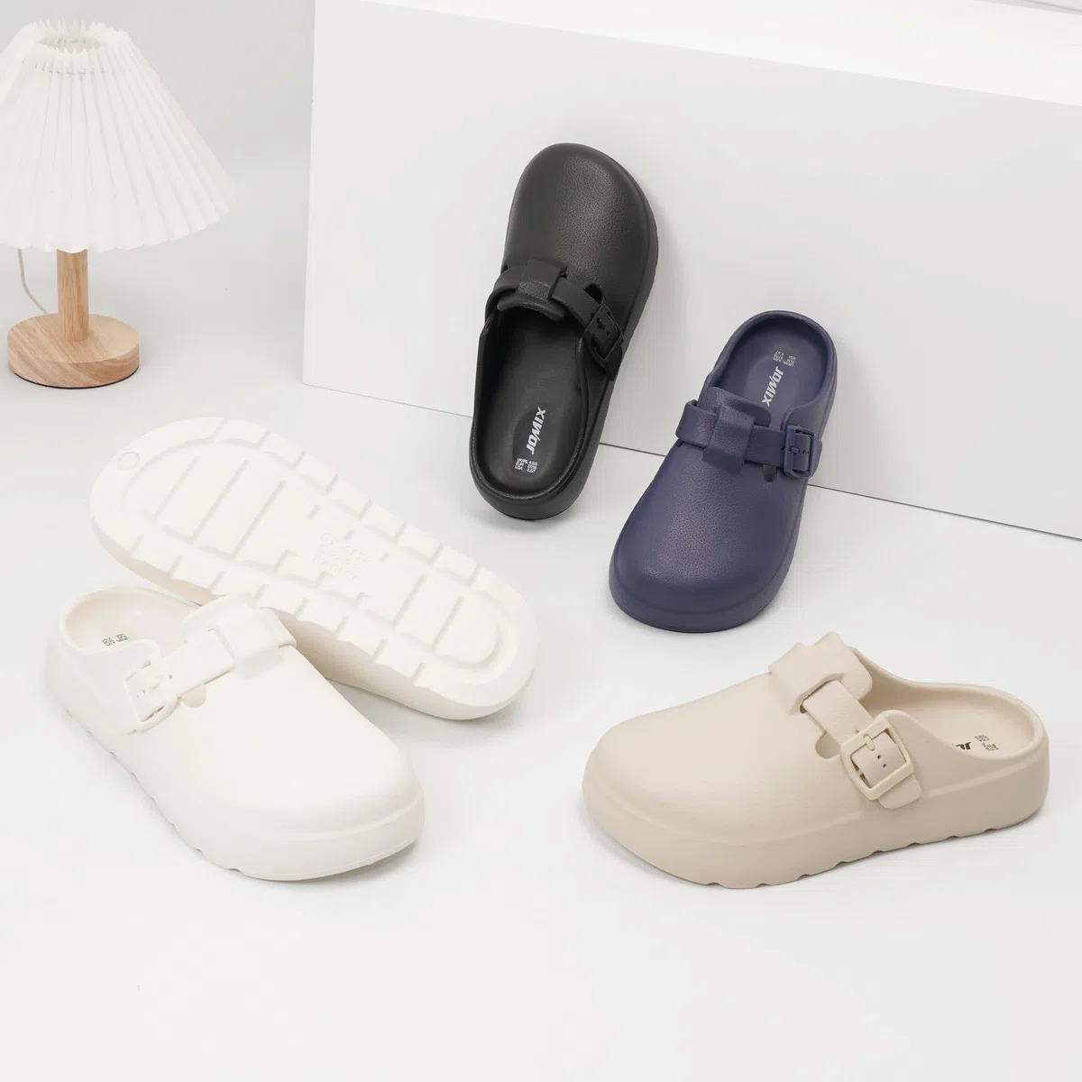JOMIX Zoccoli Estate Donna - Ciabatte Chiuse Leggere e Antiscivolo Scarpe da Giardino e Interno in EVA Morbido Perfetti per Casa Spiaggia e Piscina