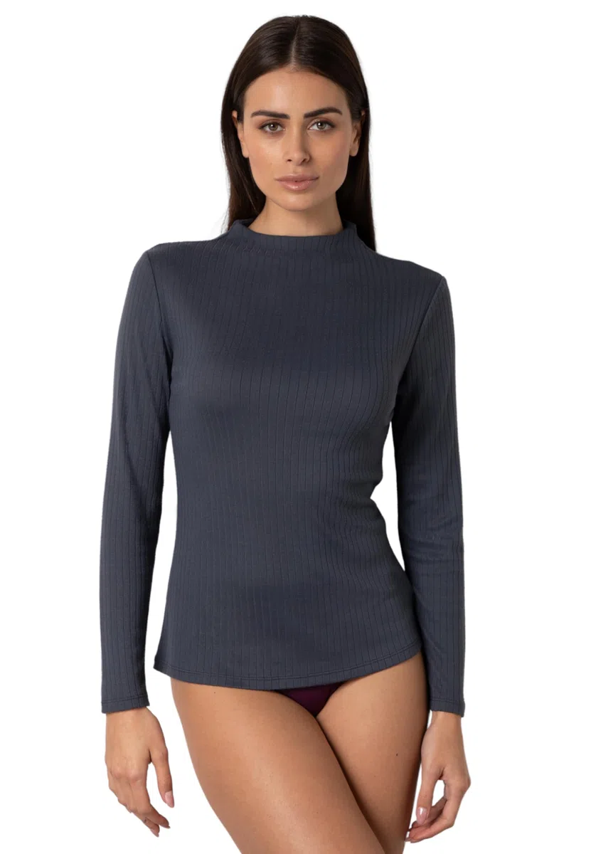 Lovable in Costina | Collo Alto A Vulcano | Cuciture Piatte E Morbide per Comfort Quotidiano | Dolcevita | Abbigliamento Maglia Manica Lunga Donna (Pacco da 1)