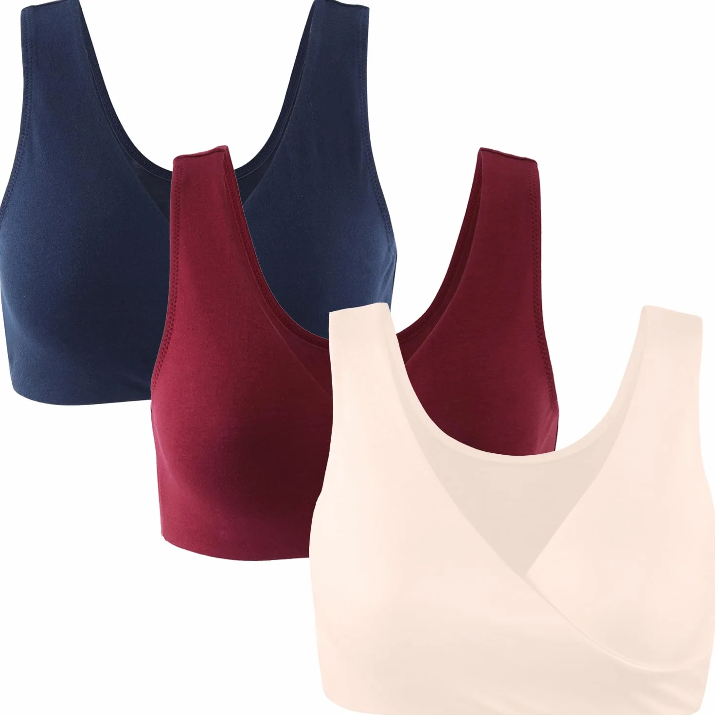 Reggiseno Allattamento, Reggiseno Senza Ferretto e Senza Cuciture, Cotton Reggiseno per Gravidanza e Allattamento, Comodo Reggiseno Senza Fili per Il Sonno Notturno