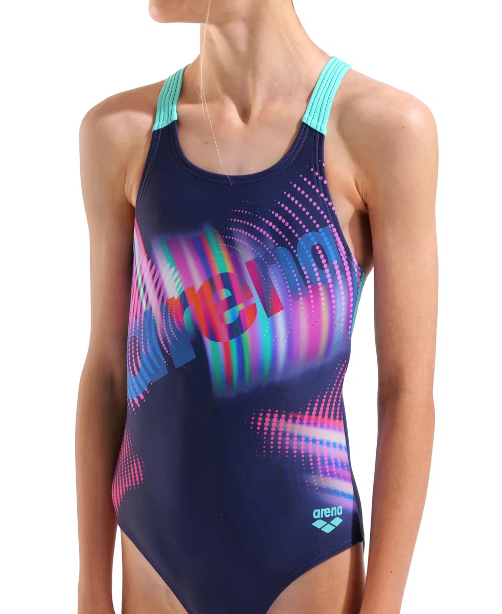 Arena G Arena Lit Logo Swimsuit V Back L One Piece Bambine e Ragazze (Pacco da 1)