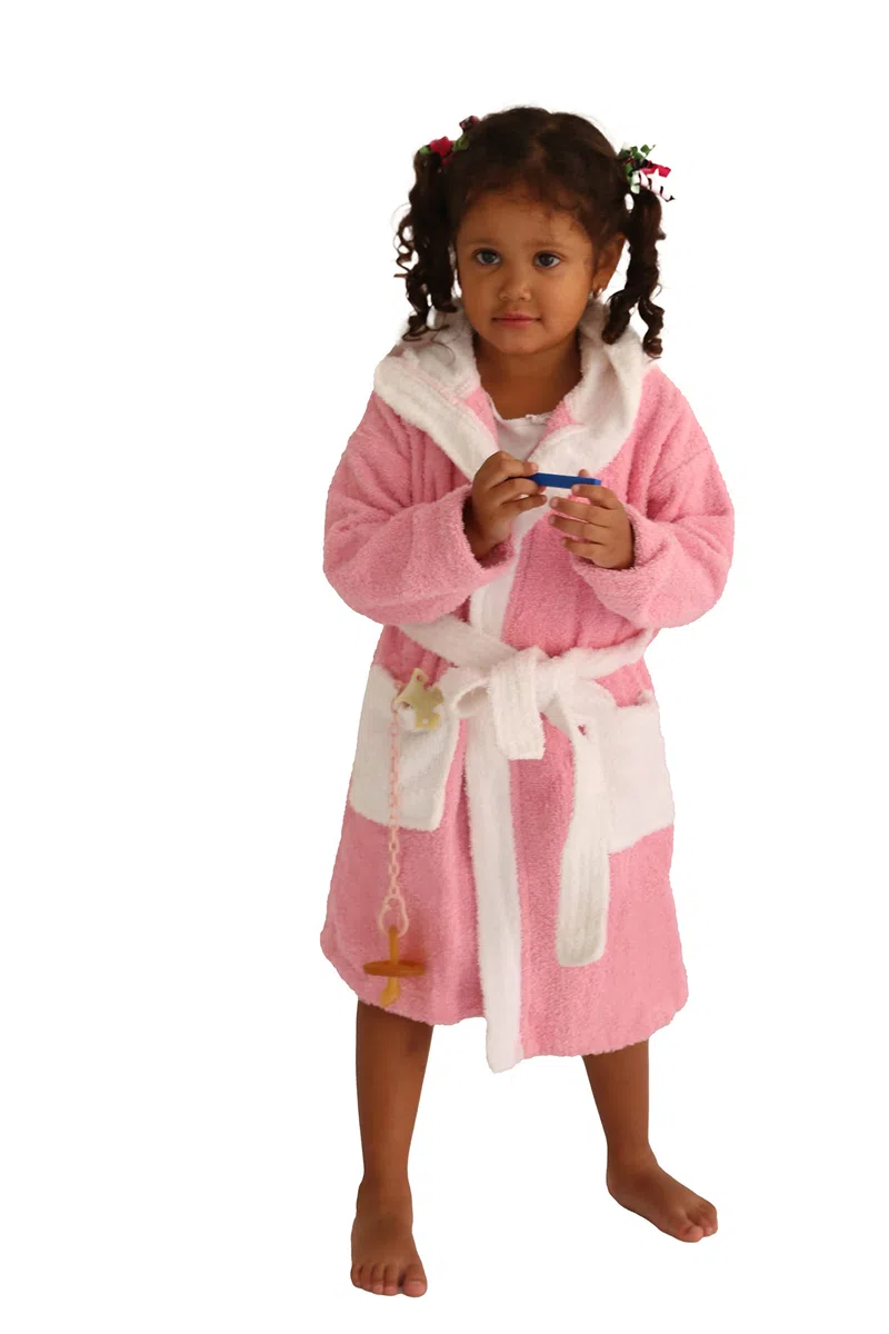 LEBENGOOD - Accappatoio bambina, bambino, Ragazze Cotone: Ragazza, Bambini - 100% Cotone OEKO-TEX,2 tasche, cappuccio