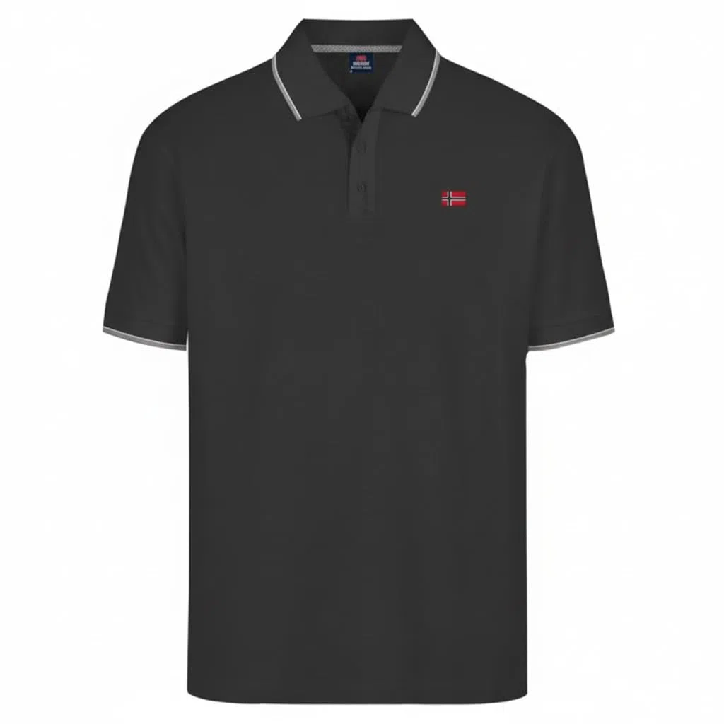 Polo Uomo 100% Cotone Piquet, Maglia Maniche Corte con Colletto e Bottoni, Polo Uomo Casual Elegante per Tempo Libero e Ufficio, Vestibilità Confortevole con Logo Ricamato Lato Cuore