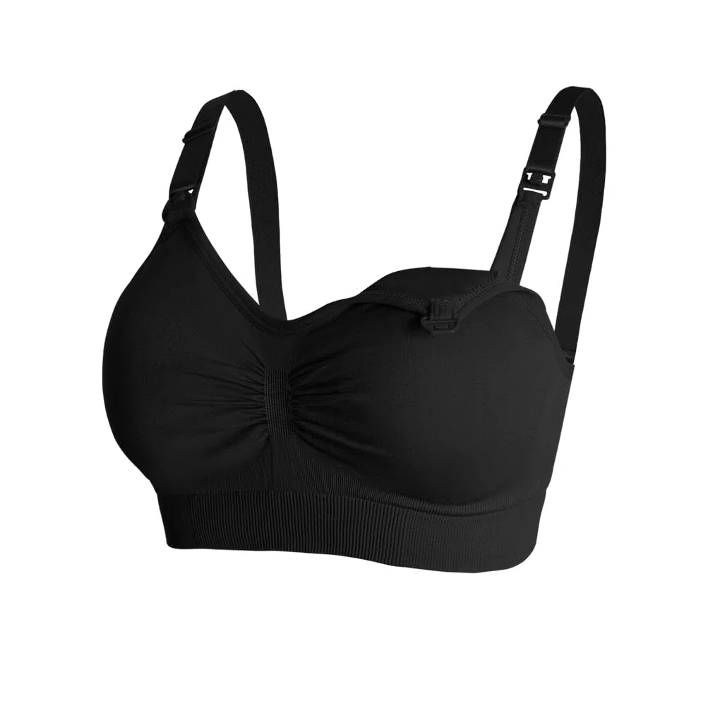 Confezione da 4 Reggiseno Allattamento per Le Donne, Morbido e Traspirante Reggiseno Senza Cuciture, con ulteriori Estensioni per Reggiseno e Clip
