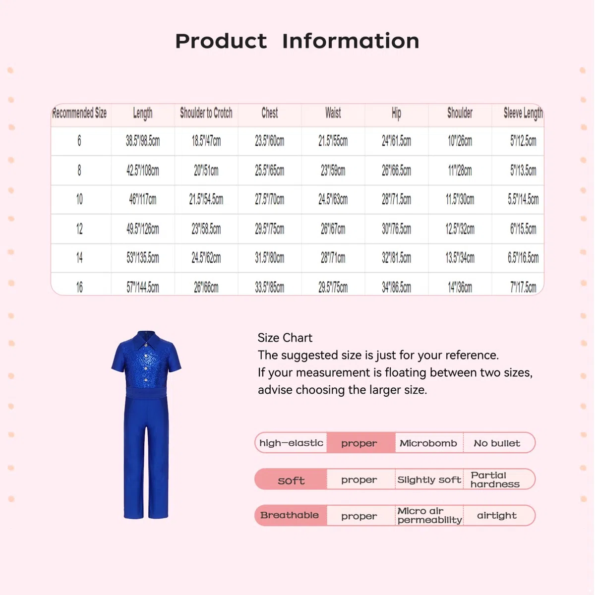 inhzoy Camicia Body Ballo Latino Americano Bambini e Ragazzi Body da Ginnastica Artistica Manica Corta Tuta Intera da Pattinaggio Artistico Jumpsuit con Paillettes Dancewear