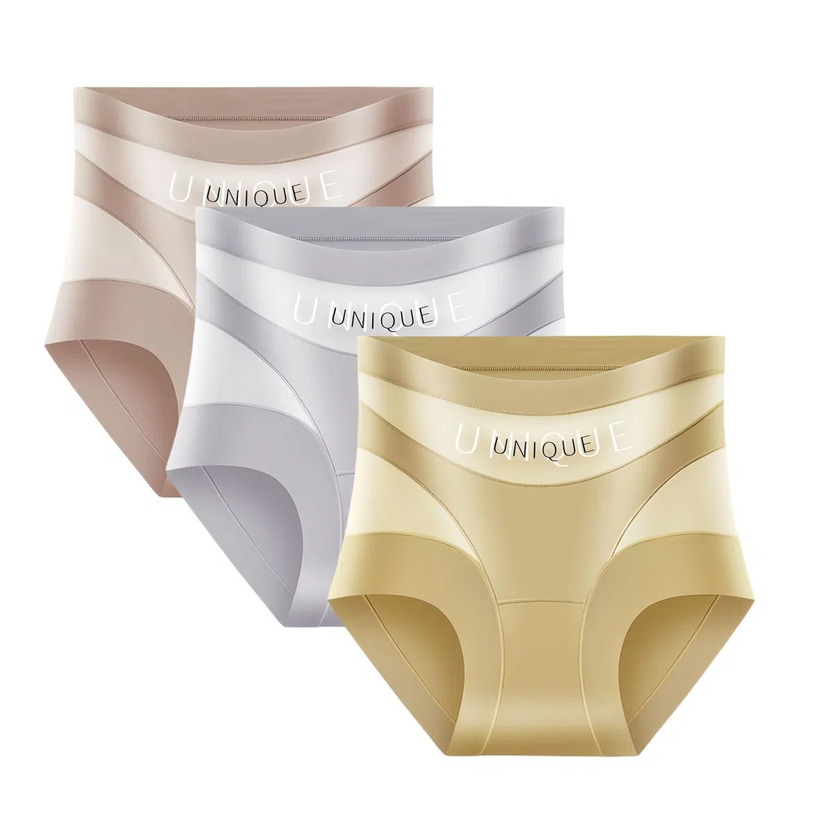 Unique Underwear Tummy Control, Women's High-Waisted Tummy Control Panties, Breathable Mesh | Seamless Ice Silk