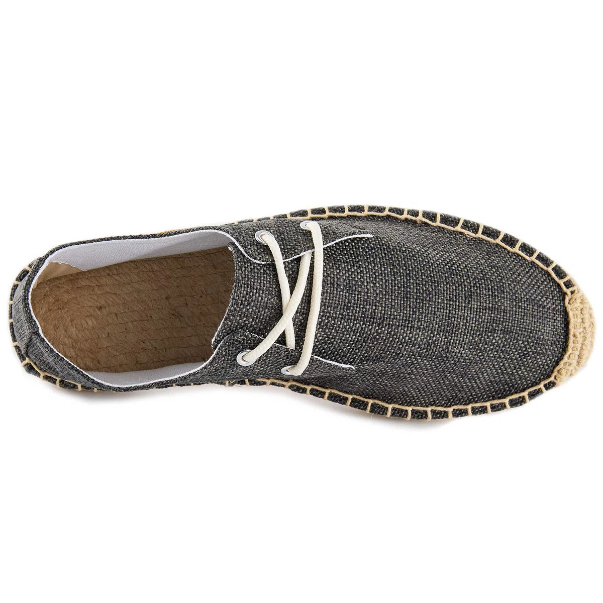Uomo Lace Up Casual Canvas Slip on Espadrillas Piatte