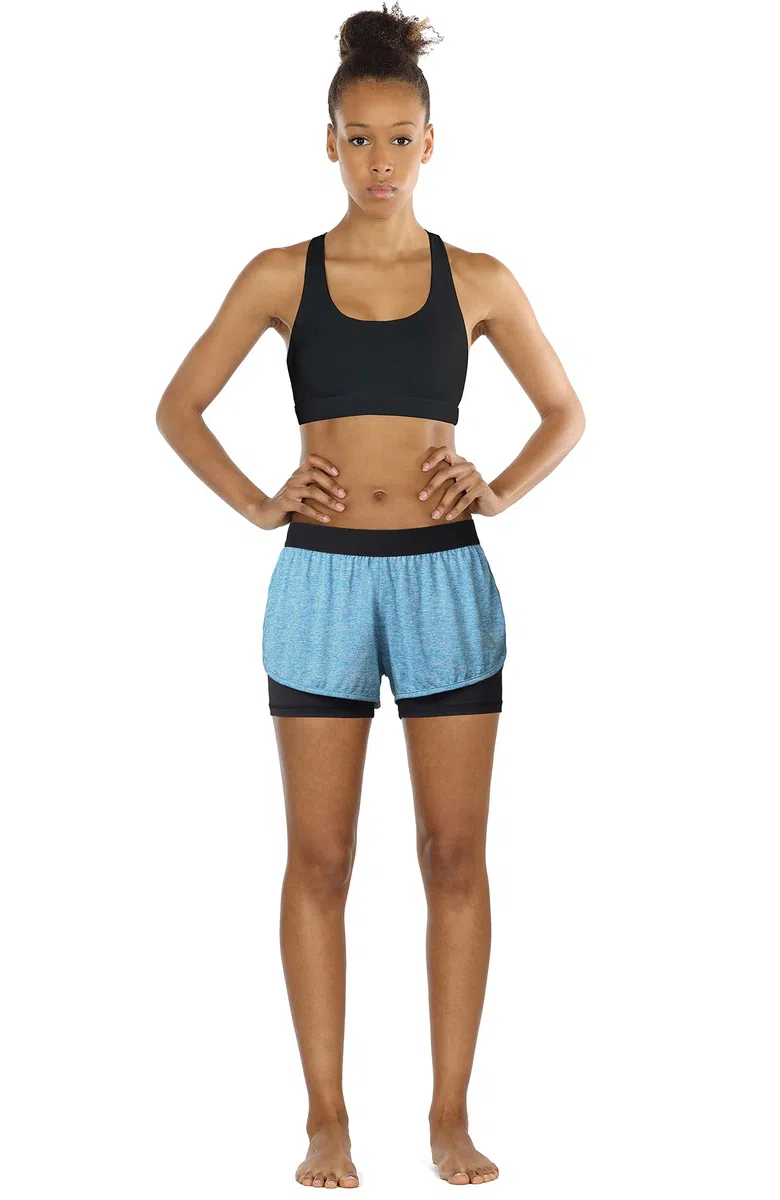 icyzone Pantaloncini Donna Sportivi,2 in 1 Shorts Donna Sportivi Elastici e ad Asciugatura Rapida per Corsa,Fitness,Yoga(Pacco da 2)