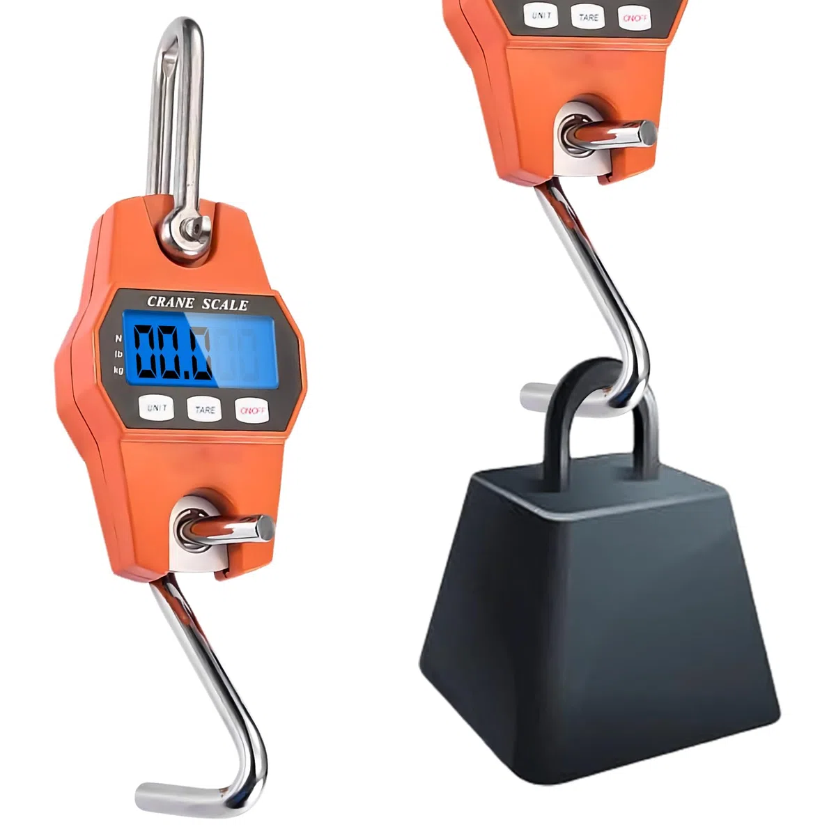 Bilancia sospesa digitale con gancio, elettronica con display LCD, portatile per viaggi, vita familiare, valigia e pesca