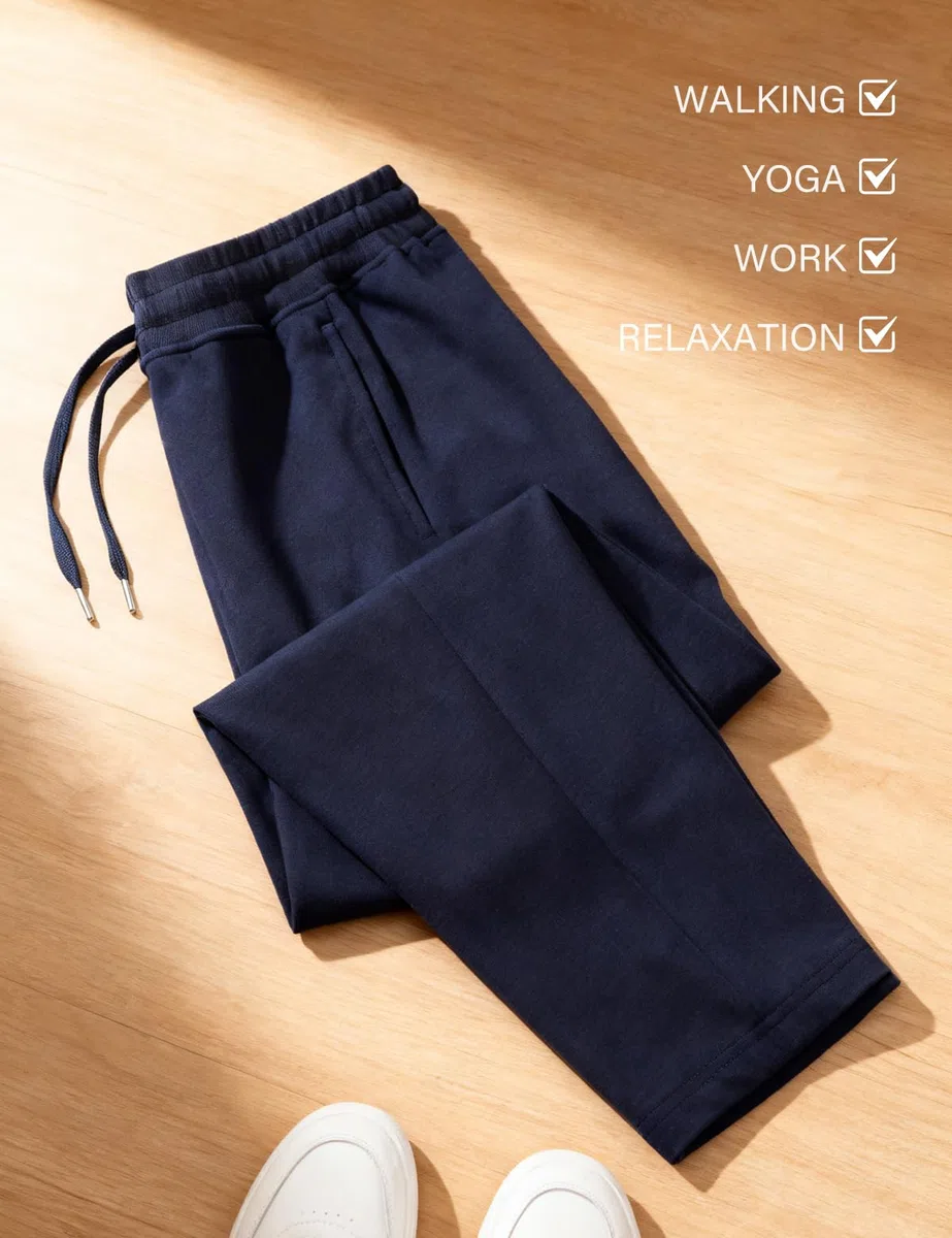 Arjen Kroos Pantaloni Tuta Uomo Cotone Casual, Pantaloni Uomo Elastico Vita con Coulisse da Ampia Pantalone per Relax e Sport