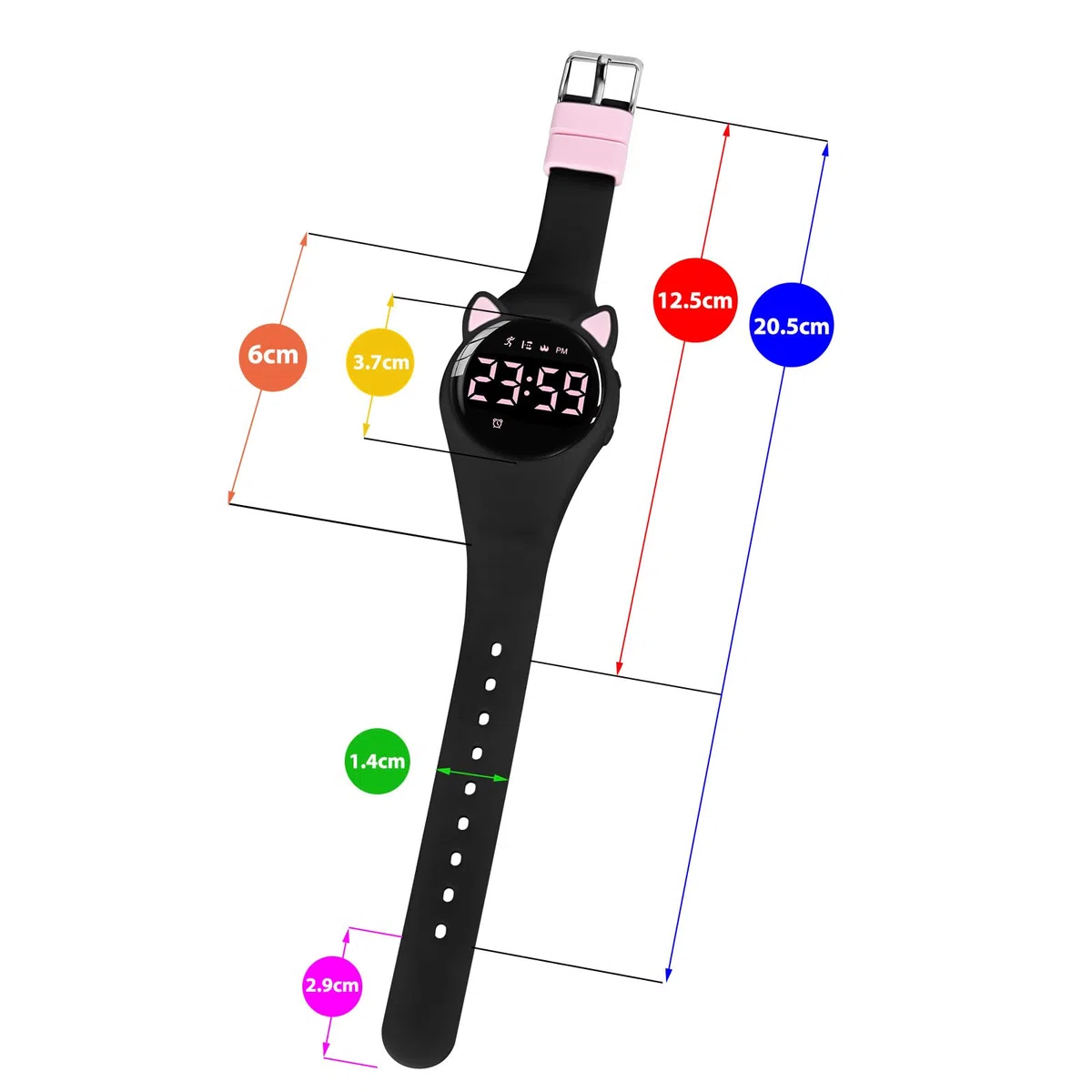 aswan watch Orologio Digitale Bambina Bambino con Contapassi,Calorie e Distanza senza App,Sveglia, Cronometro, Data, Luce-Orologio da polso Ragazza Ragazzo con Cinturino in Silicone