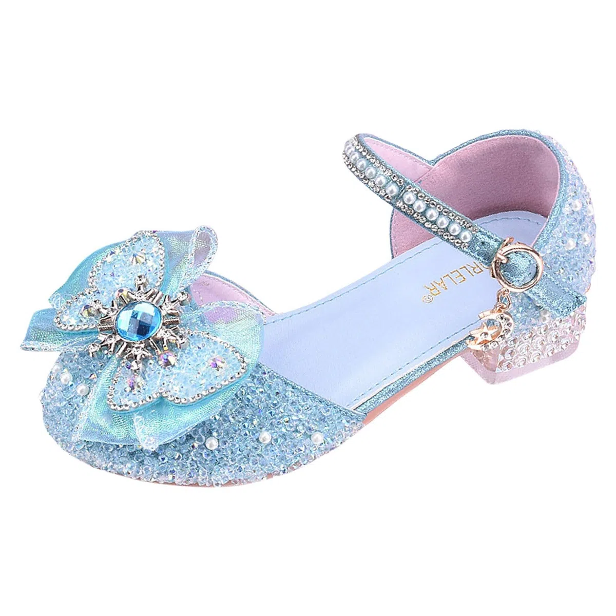 Scarpe Principessa Bambina Danza Tacco Basso Bambina Eleganti con Paillettes Basse con per Abito da