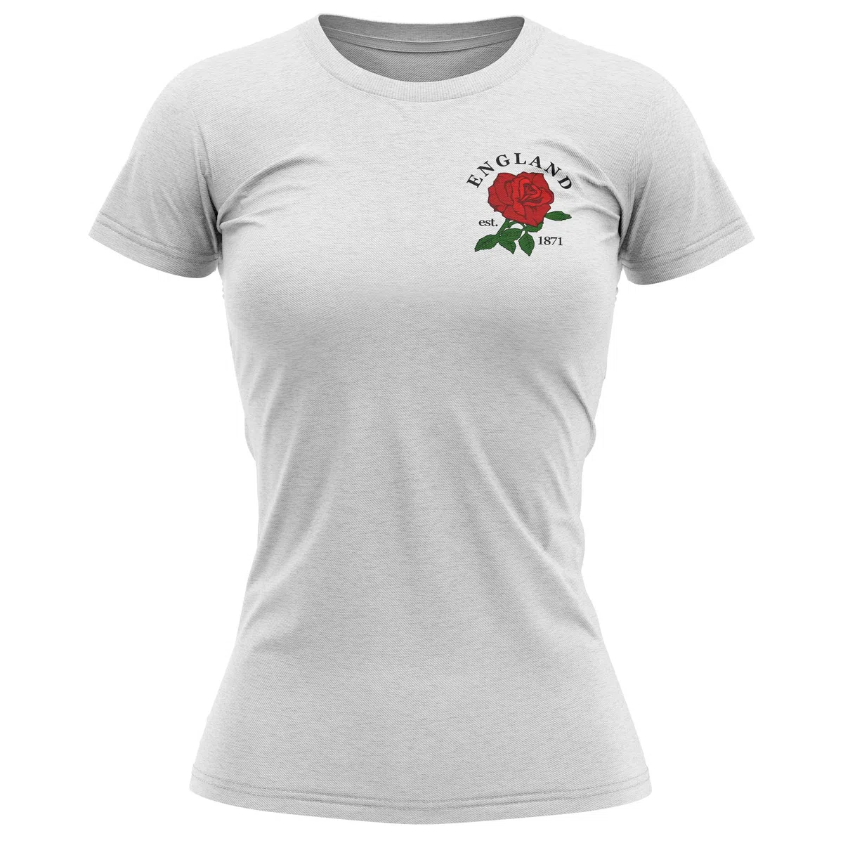 Maglietta da donna England Rose Badge 1871 Rugby tifoso maglietta da donna