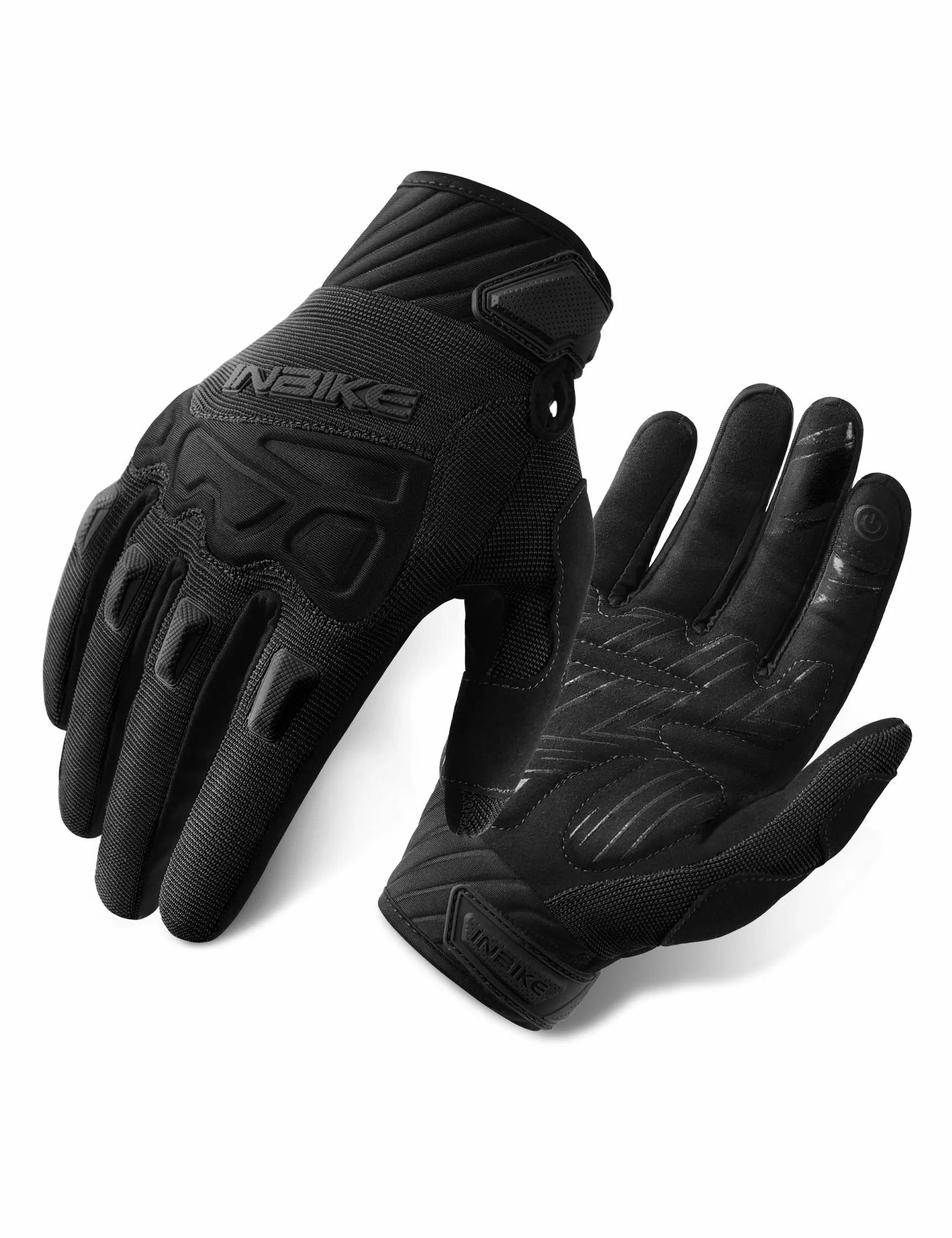 INBIKE Guanti MTB Guanti da Ciclismo in 5mm Eva Touchscreen Antiurto Antiscivolo Bici da Strada Moutain Bike per Uomo e Donna