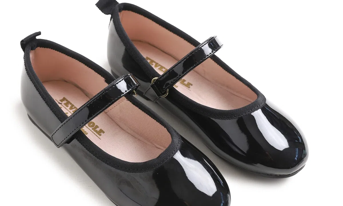Feversole Basic Synthetic Girls Cute Dress,Ragazze Mary Jane Strap Scarpe Basse Ballerine da Principessa Scarpe da Scuola Piatte