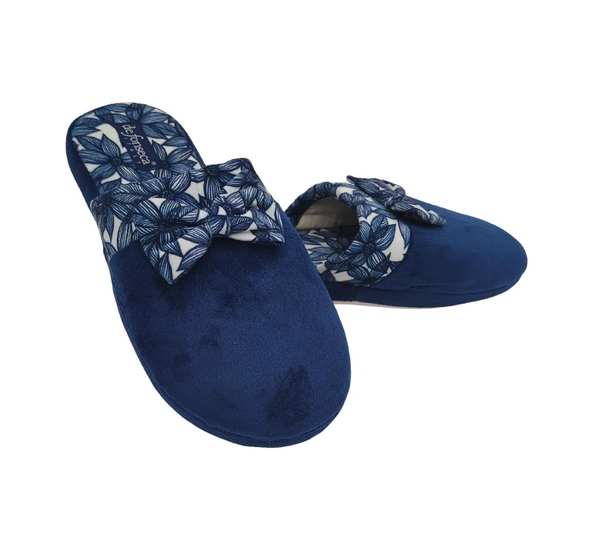 de fonseca Ciabatte alla Romana Suola in Gomma Antiscivolo, Pantofole Donna Estate Inverno in Cotone