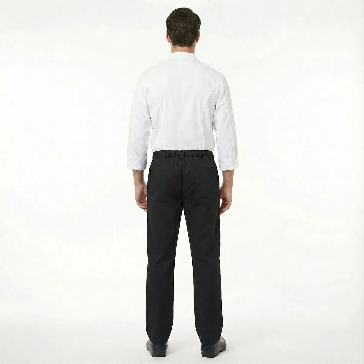 PALLTEX ARZAK Pantaloni Cuoco Uomo Pantaloni da Cuoco Uomo con 3 Tasche, Bottone e Elastico in Vita EN 13688