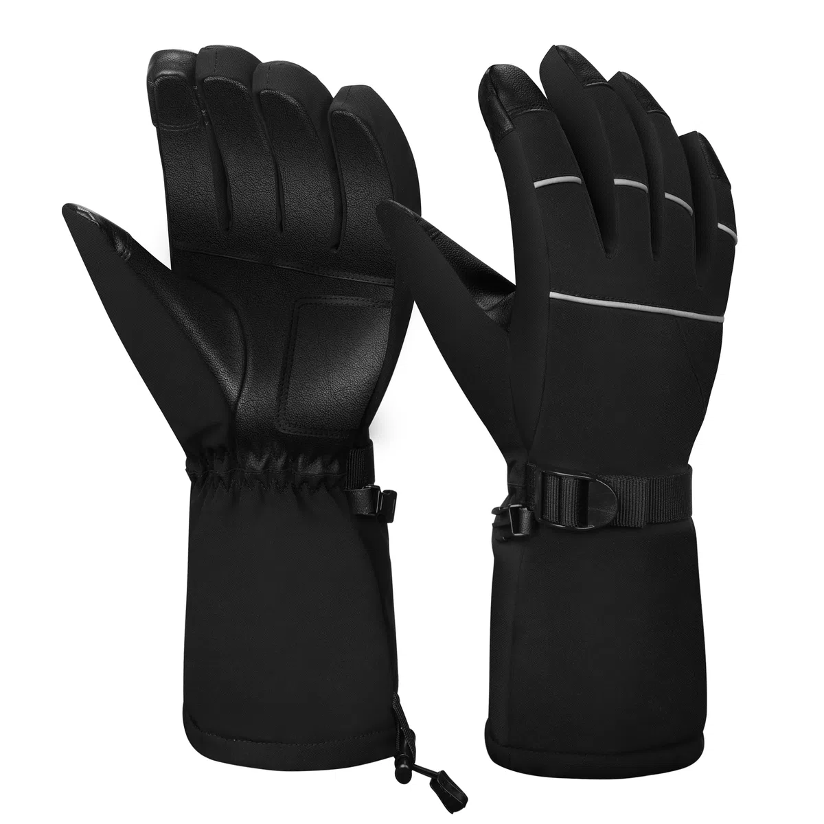 Guanti da Sci Impermeabili Termici, Touchscreen Antivento per Uomo Donna, per Sci, Snowboard, Ciclismo, Corsa in Inverno