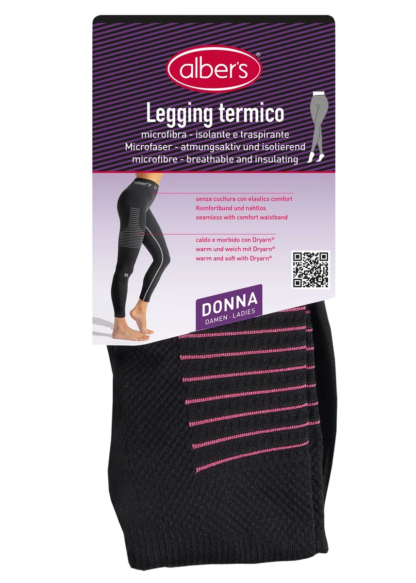 alber's Legging Termico | Pantacollant Intimo Donna | Microfibra Dryarn | Isolante e Traspirante | Compressione Leggera | vestibilità Aderente