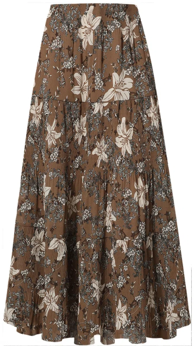 Genfien Gonne Donna Elegante a Vita Alta da Donna Gonna Lunga in Chiffon con Fodera Estiva Bohemien