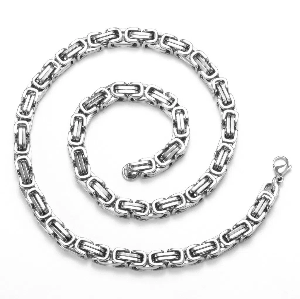 Gioielli Acciaio Inossidabile Uomo Collana Catena e Bracciale Set - 60CM Collana,21.5CM Bracciale