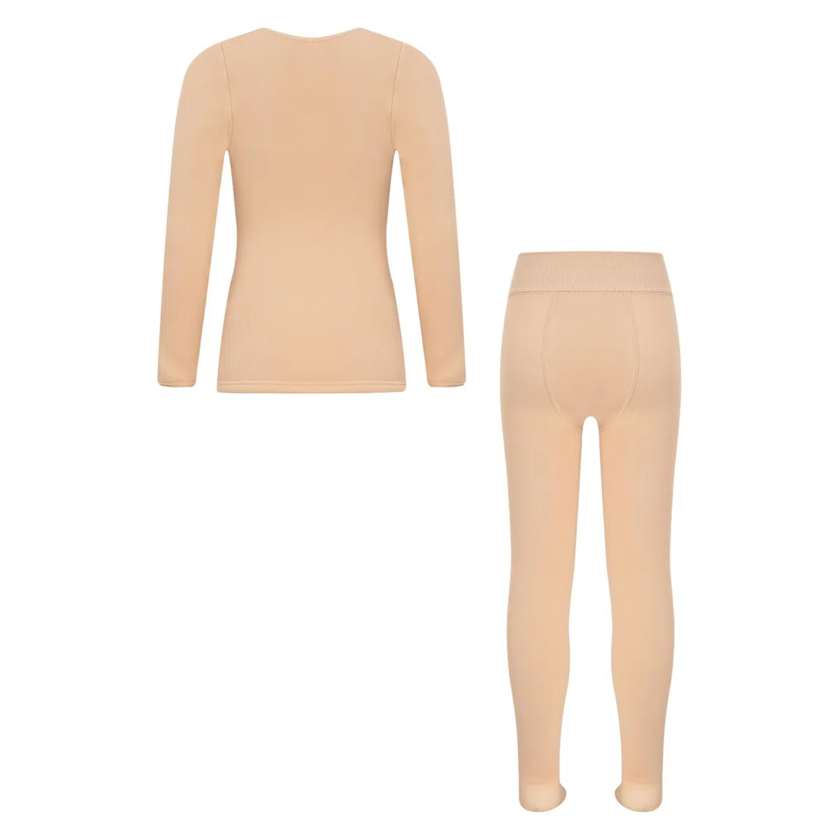 Oyolan Bambino Ragazza Set Termico Pile Maglia Manica Lunga Pantaloni Biancheria intima Calda Inverno Vestito Danza Sport 1-14 Anni
