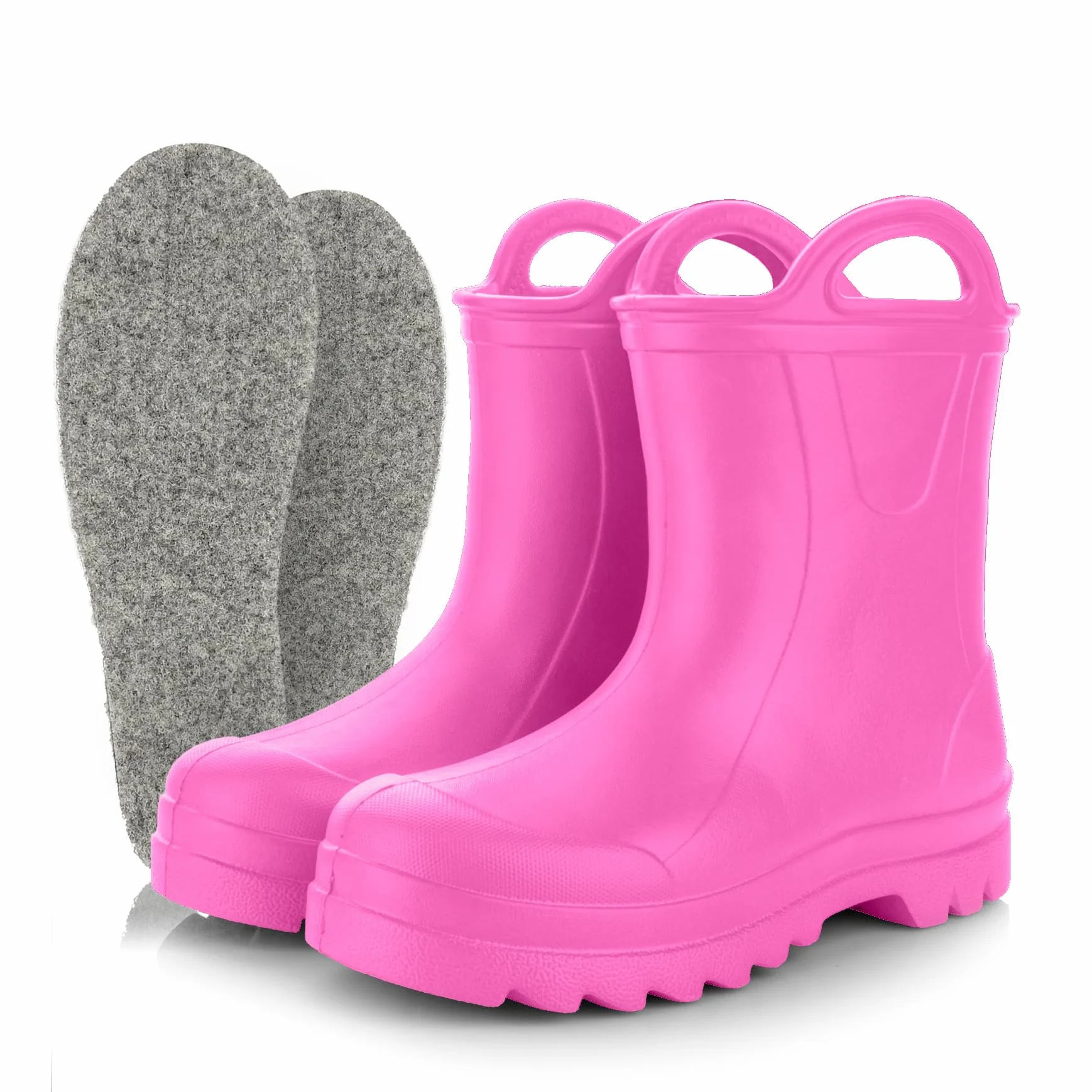 GoSplash Stivali di gomma per bambini - molto comodi in materiale EVA leggera per bambini e bambine belli robusti impermeabili con maniglia per indossarli facilmente antiscivolo