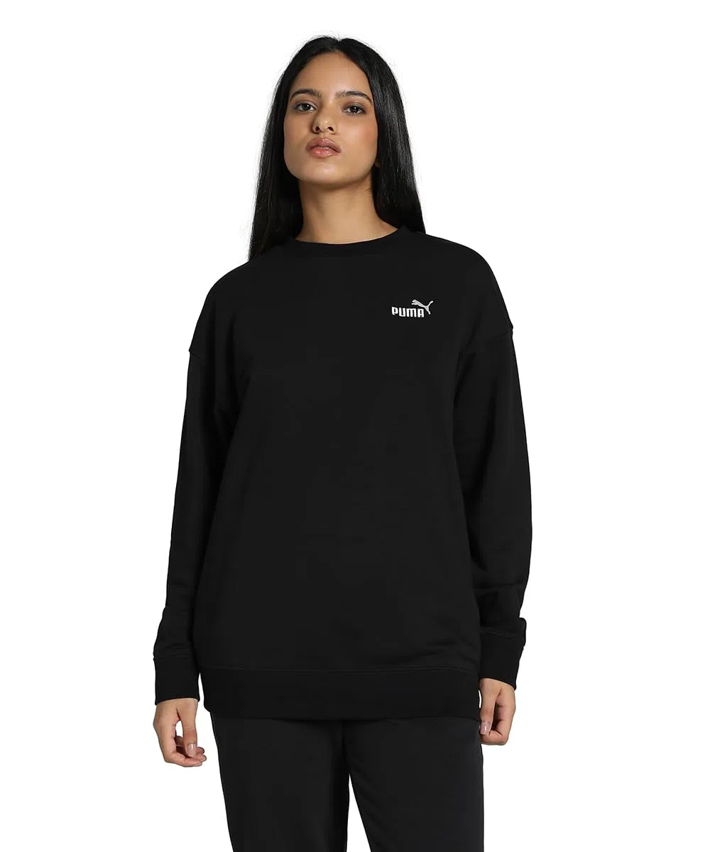 Puma Ess Small No. 1 Logo Relaxed Crew TR Felpa con Cappuccio Bambine e Ragazze (Pacco da 1)