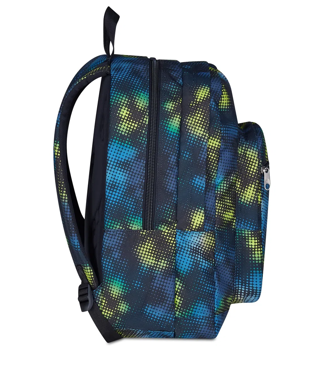 Seven Zaino Scuola Freethink, Verde Blu, Doppio Scomparto Con Tasca per PC e Tasca per Borraccia, 34 L, Scuola Media e Superiore, Zaino Ragazzo