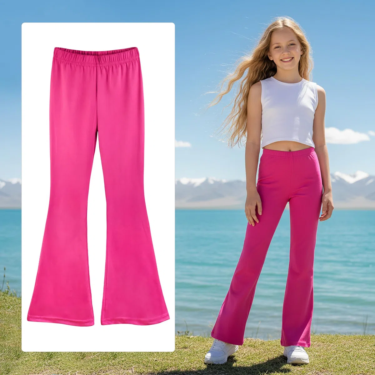 Confezione da 3 pantaloni da ragazza – Leggings eleganti per bambini, per scuola, danza e vita quotidiana, taglie 104-158