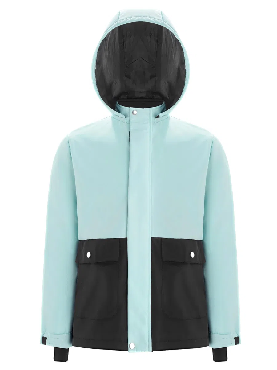 dPois Giacca Sci Bambina con Cappuccio Giacche da Neve Leggero Impermeabile Ski Jacket Cappotto da Trekking Montagna Outdoor Abbigliamento da Sci Snowboard Campeggio