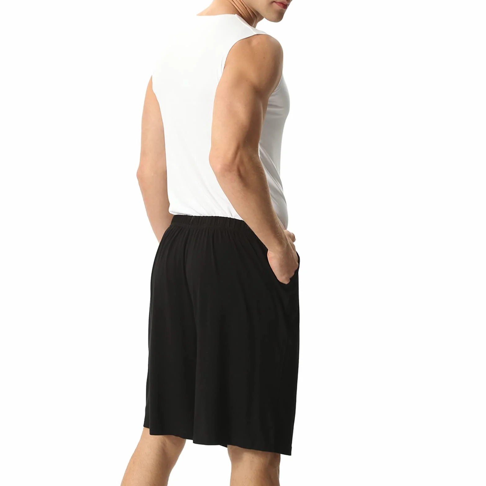amropi Shorts da Uomo Sportivi Pantaloncini Corti in Cotone Estate Pantaloni Corti Pigiama