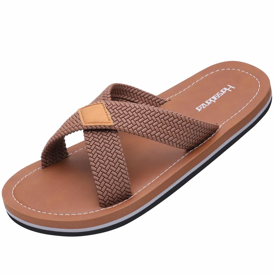 Harssindanzar Uomini Cross Slide Sandali Slip su comode scarpe leggere estive Slipper per interni ed esterni Quick-Dry KM229EU