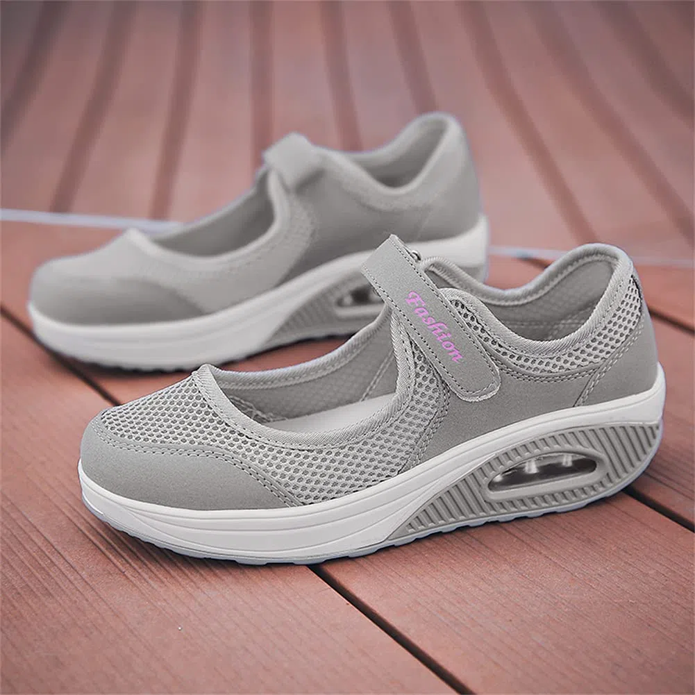 Scarpe Ortopediche Slip on Breathe Cuscino d'Aria in Rete Scarpe da Passeggio Donna Casuale Sneakers alla Moda Mocassini con Zeppa Comfort