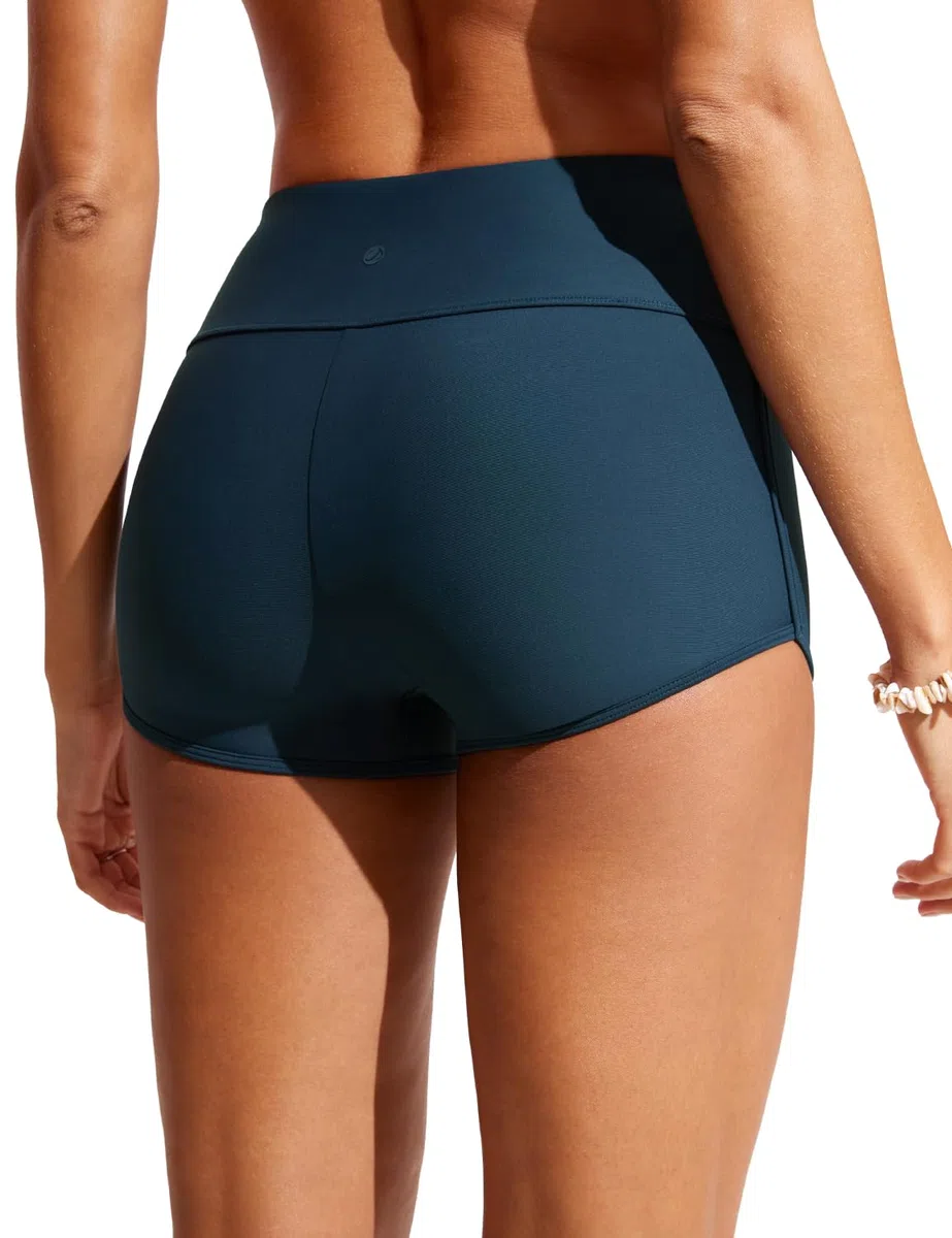 CRZ YOGA Da Donna Pantaloncini da Bagno da 7.6 cm - Shorts da Surf a Vita Alta Asciugatura Veloce Vestito da Bagno Ragazzo Delfino