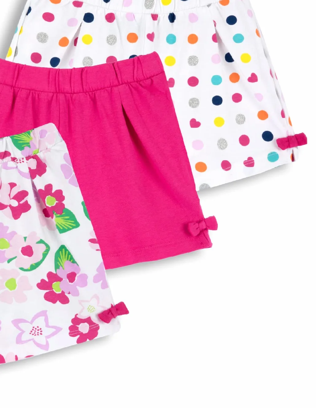 Chicco, Pantaloncini Bambina, Set di 3 Pantaloncini Corti