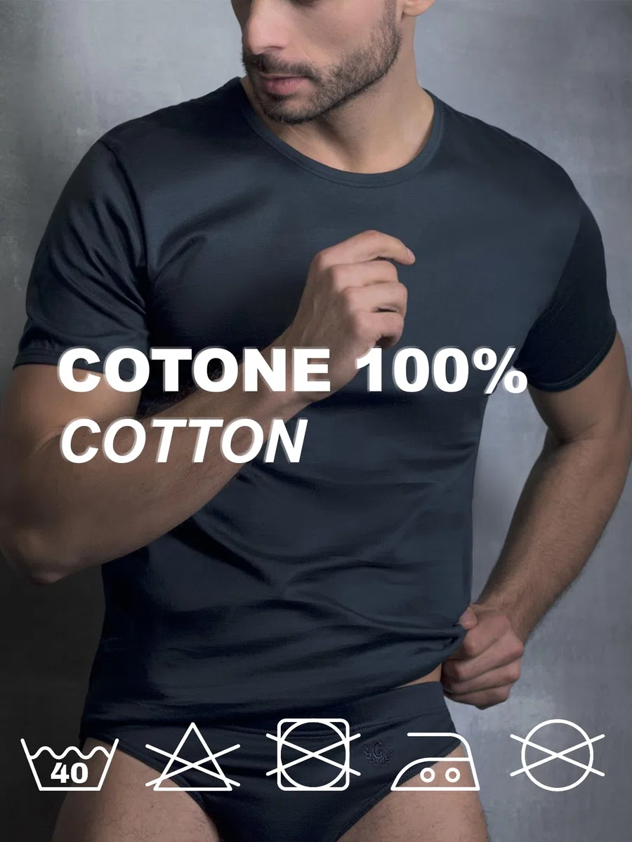 GARDA - 3pz Canotta Spalla Larga, Intimo Uomo,100% Cotone Pettinato Art.0021