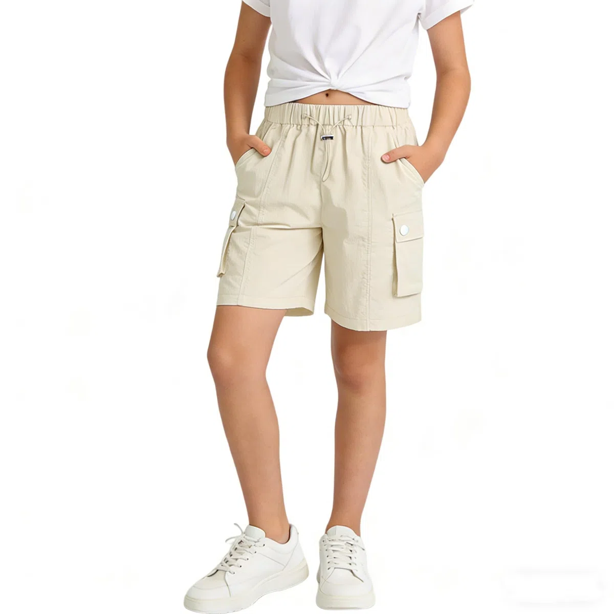 Rolanko Ragazze Pantaloncini Sportivi Attivi Estivi Cargo Shorts Bambini Che Corrono in Palestra Pantaloni Corti Paracadute