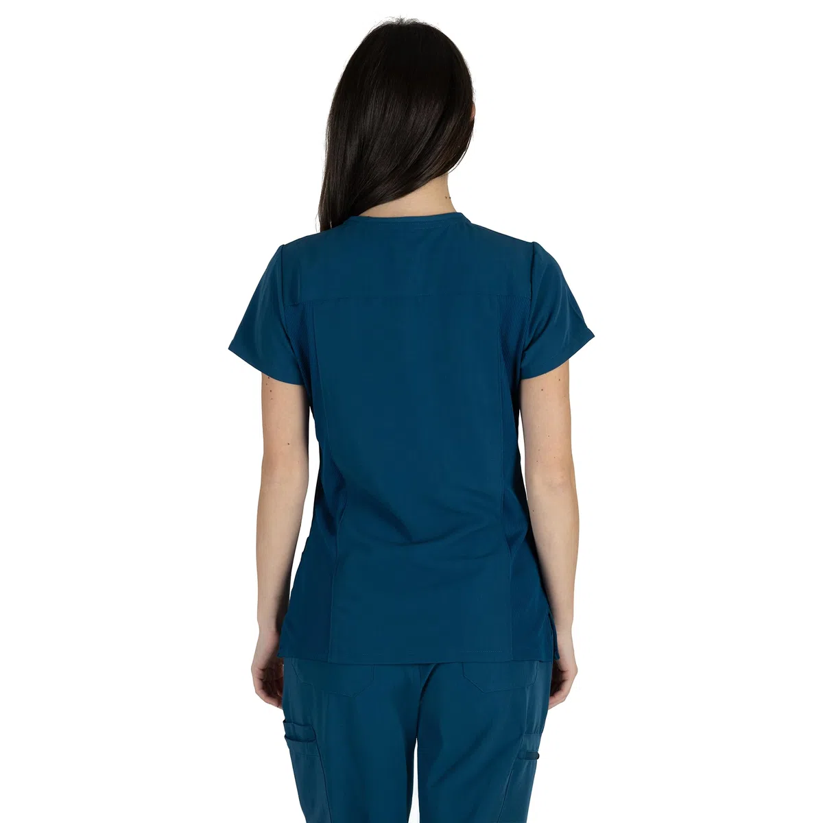 B-well Julia Casacca Medico Donna Divisa Sanitaria Uniforme Infermiera Maniche Corte Spandex