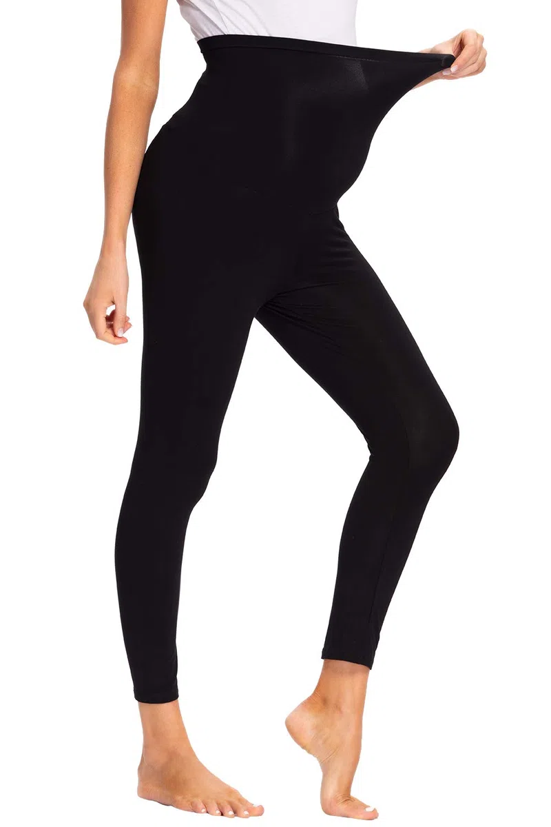 Leggings Premaman, Estivi Lunghi Pantacollant Gravidanza Basic Pantaloni Morbido Cotone Elasticizzato Collant Pesanti Casual Leggings Pantaloni Premaman Donna Sottile